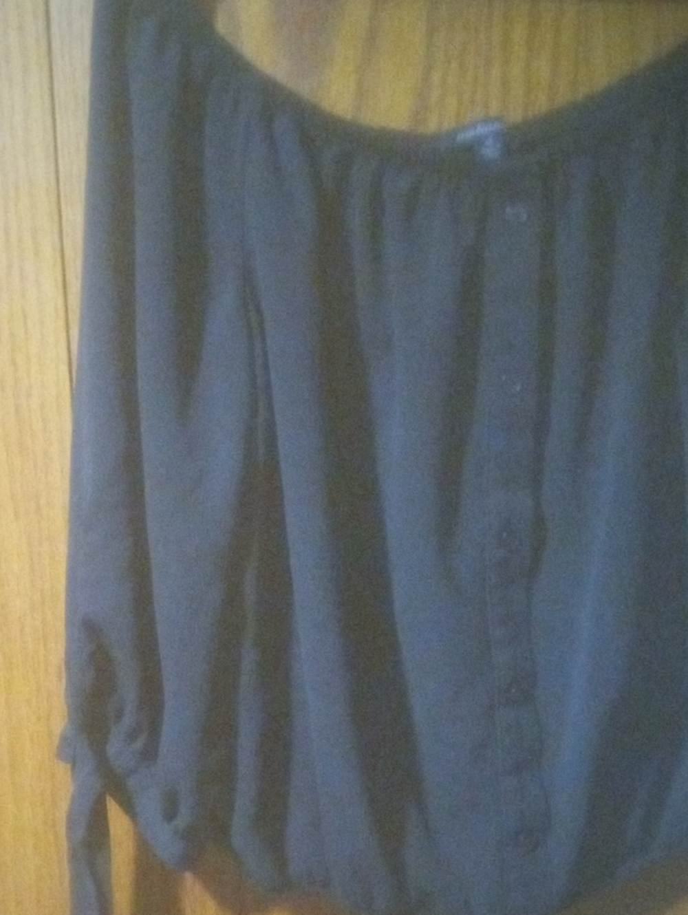 Ambiance Black Button-Front Top